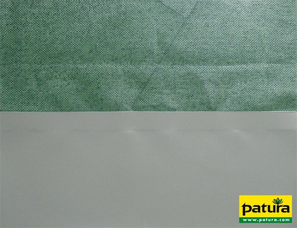 Bodenabschlusslippe, Höhe 55 cm, grau angeschweißt an Windschutz-Netz Sonderanfertigungen, per Meter