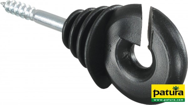 Ringisolator, m. Holzgewinde, 6mm Schaft (25 Stück / Pack)