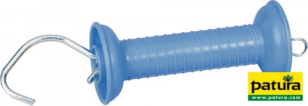 Torgriff mit Zugfeder und Haken blau