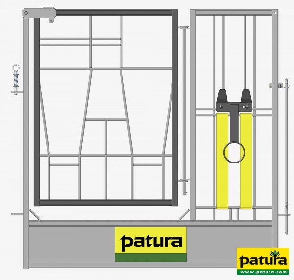 Tür geteilt mit Bänder Nuckeleimerhalter höhenverstellbar