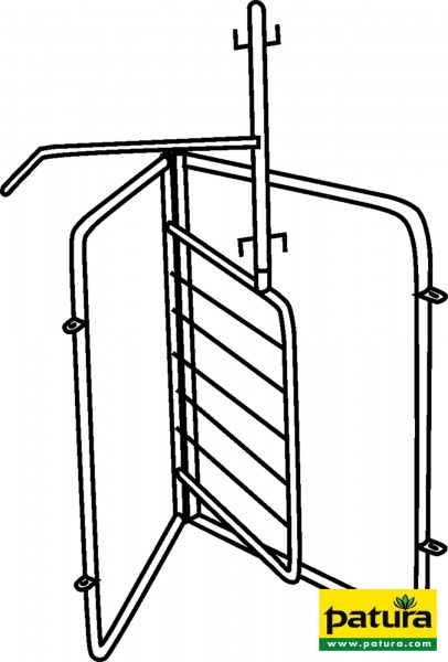 2-Wege-Sortiertor, für Schaf-Fanganlagen mit Bedienhebel, vz.