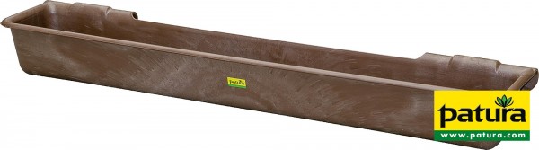Kunststoff-Langtrog, 100 Liter, braun zum Einhängen in Rohre bis 2"