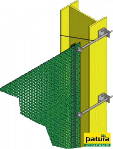 Montage-Set zum Spannen von Windschutznetz, Höhe 2,0 m
