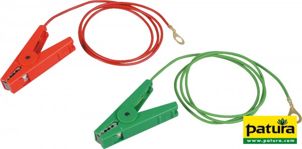 Zaun- und Erdkabelset, mit 2 Klemmen u. 8 mm Ringösen (1 Stück / Pack)