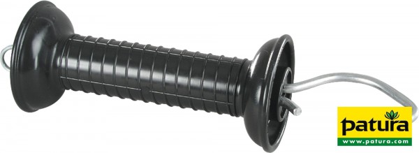 Torgriff, schwarz, mit Haken und Feder