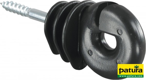 Qualitäts-Ringisolator, mit Holzgewinde, 6 mm Schaft (25 Stück / Pack)