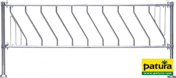 Schrägfressgitter für Kälber, 5 m 16 Plätze, mit Mittelstütze