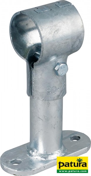 Mittelstütze mit Bodenplatte und T-Schelle verzahnt