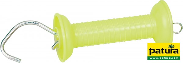 Torgriff mit Zugfeder und Haken neon gelb