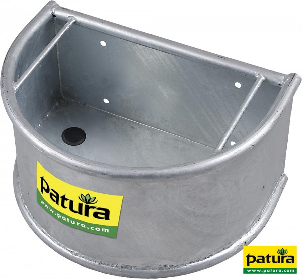 Halbrundtrog, verzinkt, 44x32x25cm