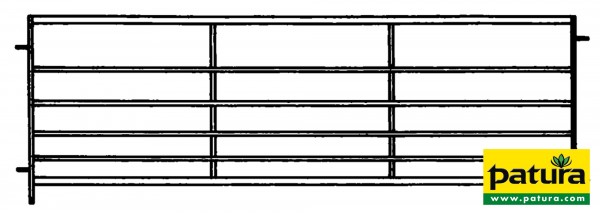 Horde, 6 Rohre, Breite 3,00 m, Schafe, verzinkt