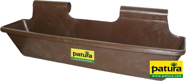 Kunststoff-Langtrog, 50 Liter, braun Einhängevorrichtung hoch