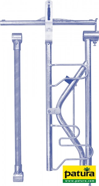 Fressplatz für Kälber modular SSV mit Fangbügel und Zwischenstange mit Schellen