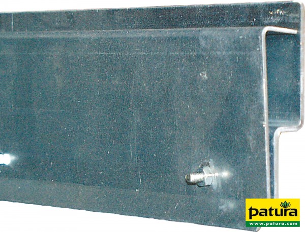 Klemmprofil, Front-Montage L=2,20m für Streifenvorhang, Türbreite 2 m mit Montagezubehör