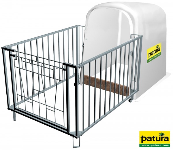 Kälberhütte Standard mit Umzäunung und Holzschwelle