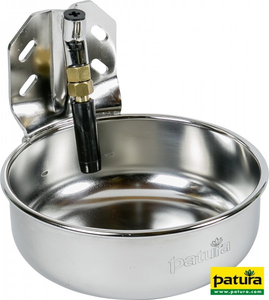 Rohrventil-Becken Compact Edelstahl Messingventil mit Anschluss oben 1/2"