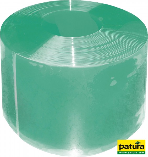 PVC-Streifen Compact 300 x 3 mm grün transparent, 50 m Rolle