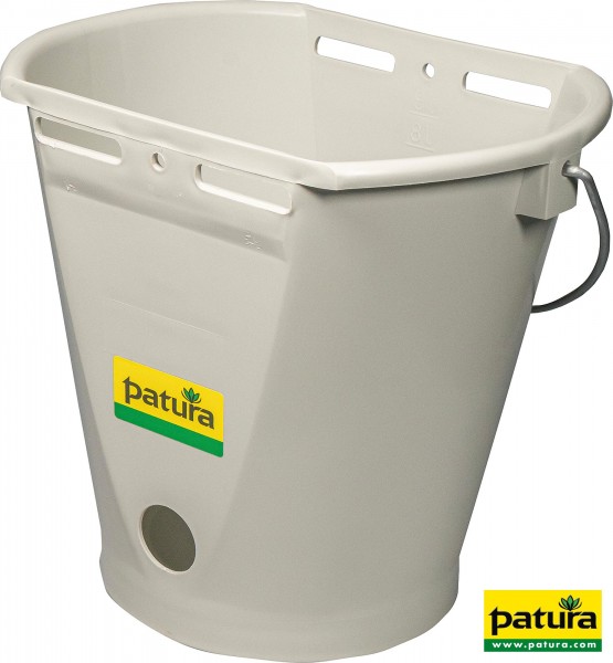 Nuckel-Tränkeeimer 9l grau ohne Sauger und Ventil