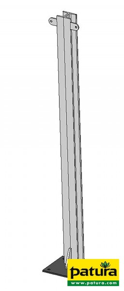 U-Profil für Holzbohlen, L= 1,45 m, doppelt, Bodenplatte, vz