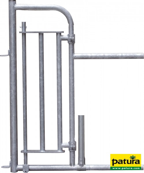 Personenschlupf für Freßgitter, mit Tür mit Mittelstütze