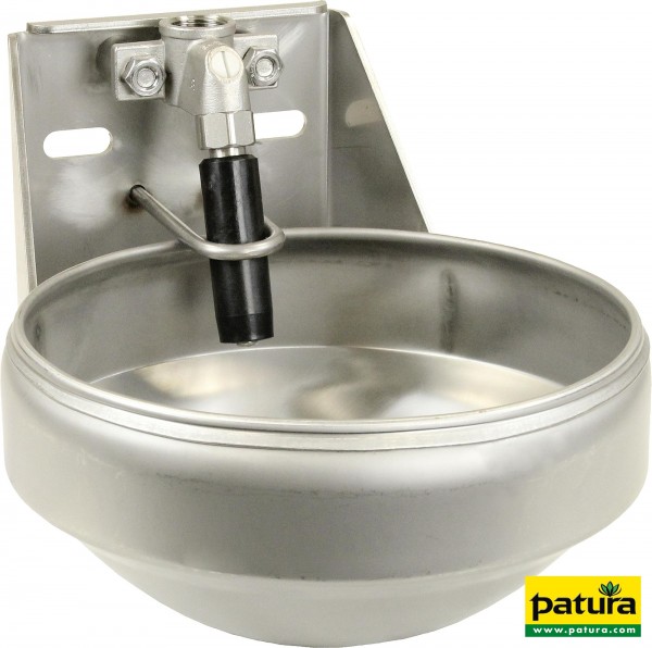 Edelstahl-Rohrventilbecken Mod. 1220 komplett aus Edelstahl, 3/4" Ventil Anschluss oben und unten