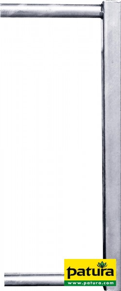 Abschlussrohr 45x45 f. Kälberfressgitter f. Schnellverschluss TS und Anschraubt. mit Einschub 34 mm