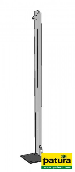 U-Profil für Holzbohlen, L= 1,45 m, Bodenplatte rechts 200x200x8 mm, vz