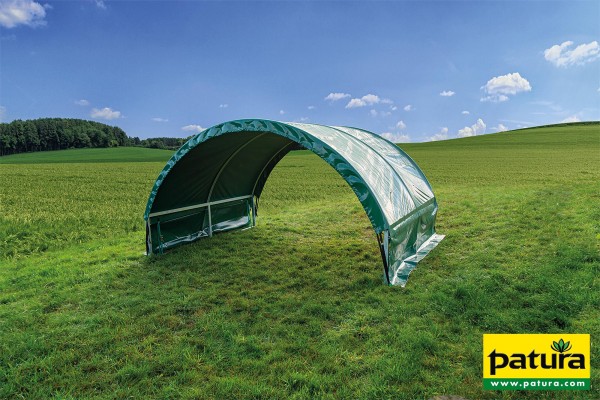 Wetterschutzplane Kleintierzelt Giebelseite