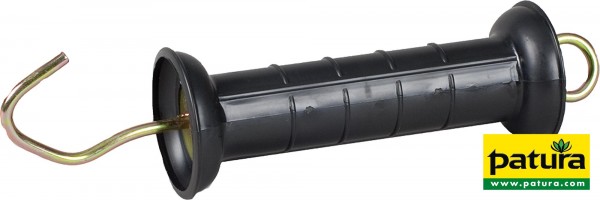 Torgriff, schwarz, mit Haken und Feder mit Zugbegrenzung (5 Stück / Pack)